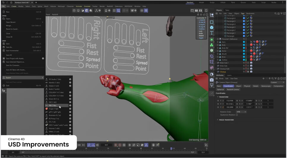 Cinema 4D 2025.1更新：USD文件支持