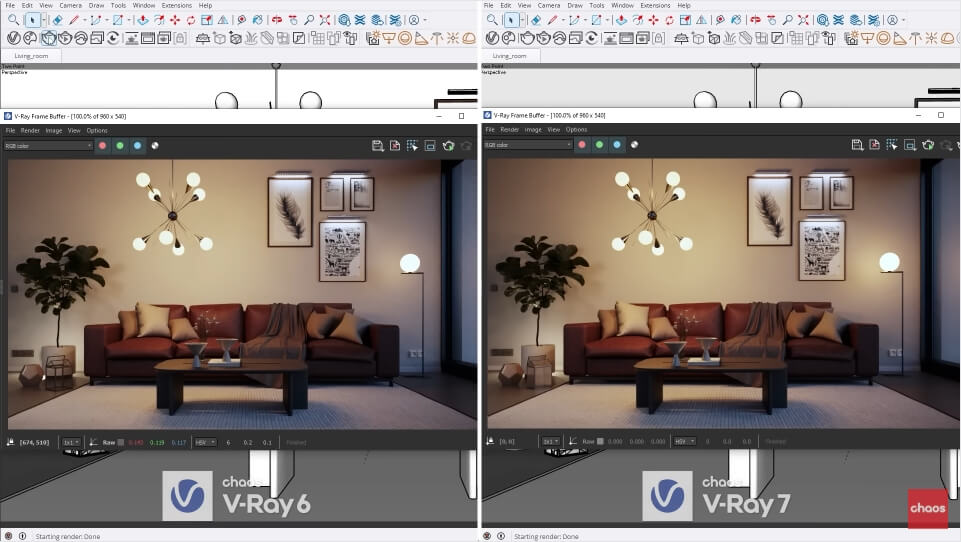 V-Ray 7 for SketchUp更新：全新的照明灯具（Luminaires）支持