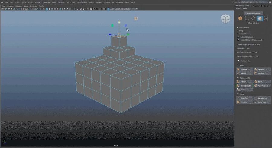 Maya2025.1智能挤出功能